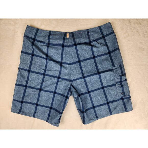 Quiksilver Boardshorts Mens 38 Blue Hybrid Swim Trunks Bathing Suit Waterman - Picture 7 of 13